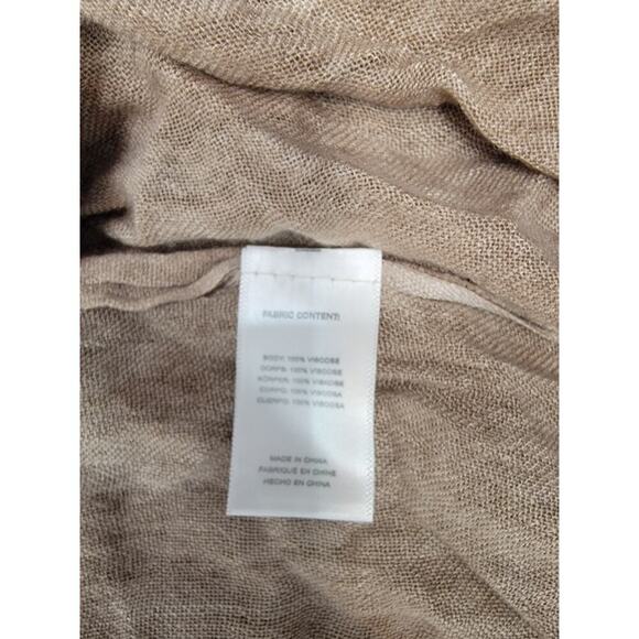 Free People All Tous Cardigan Sz OS Fishnet Bohemian Western High Low Tan Beachy - Picture 10 of 11